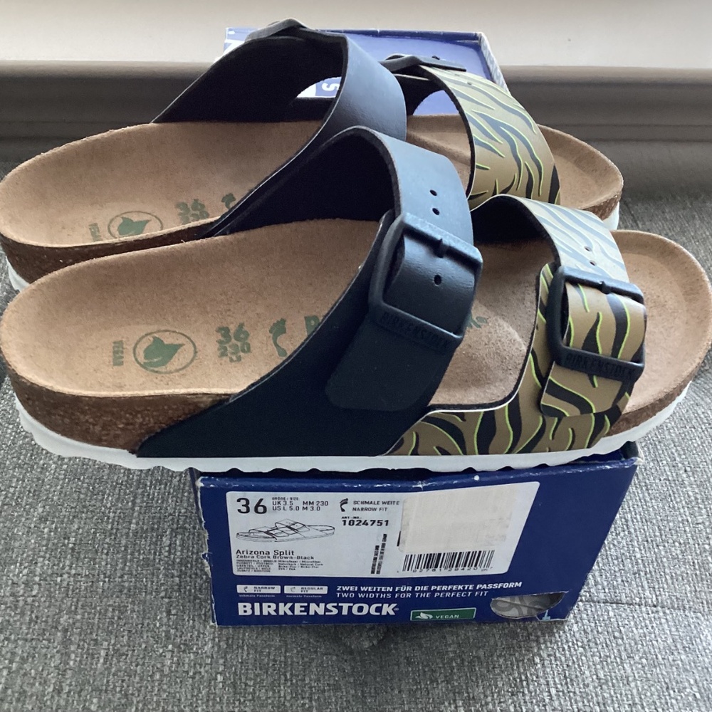 BIRKENSTOCK Women's Arizona Split Birko-Flor Sandals, size US5/ EU36 - Picture 11 of 13